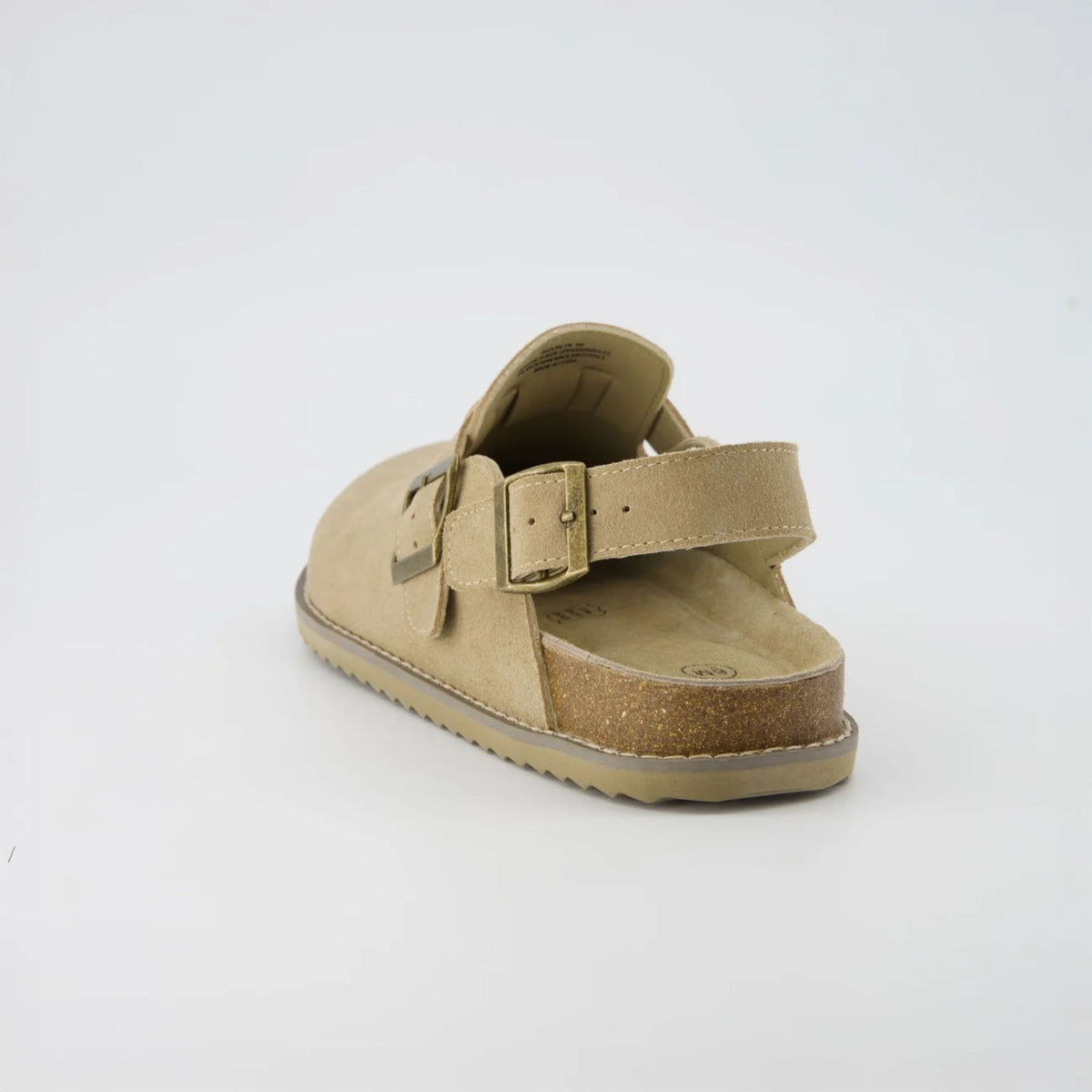 The Cabin Clogs in Biscuit - Heel Buckle Strap Detail | AMARI Sydney