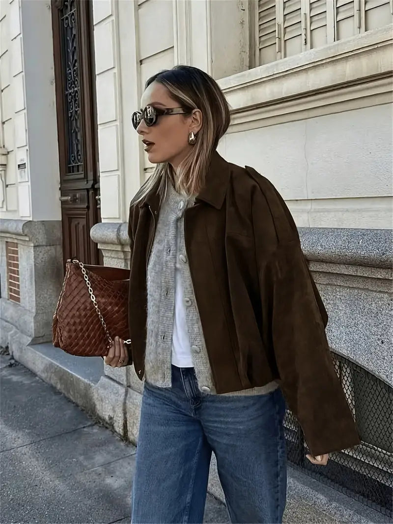 SUEDE BOMBER JACKET