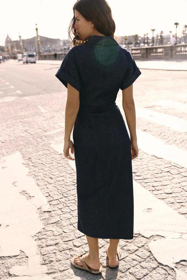 DENIM MIDI DRESS