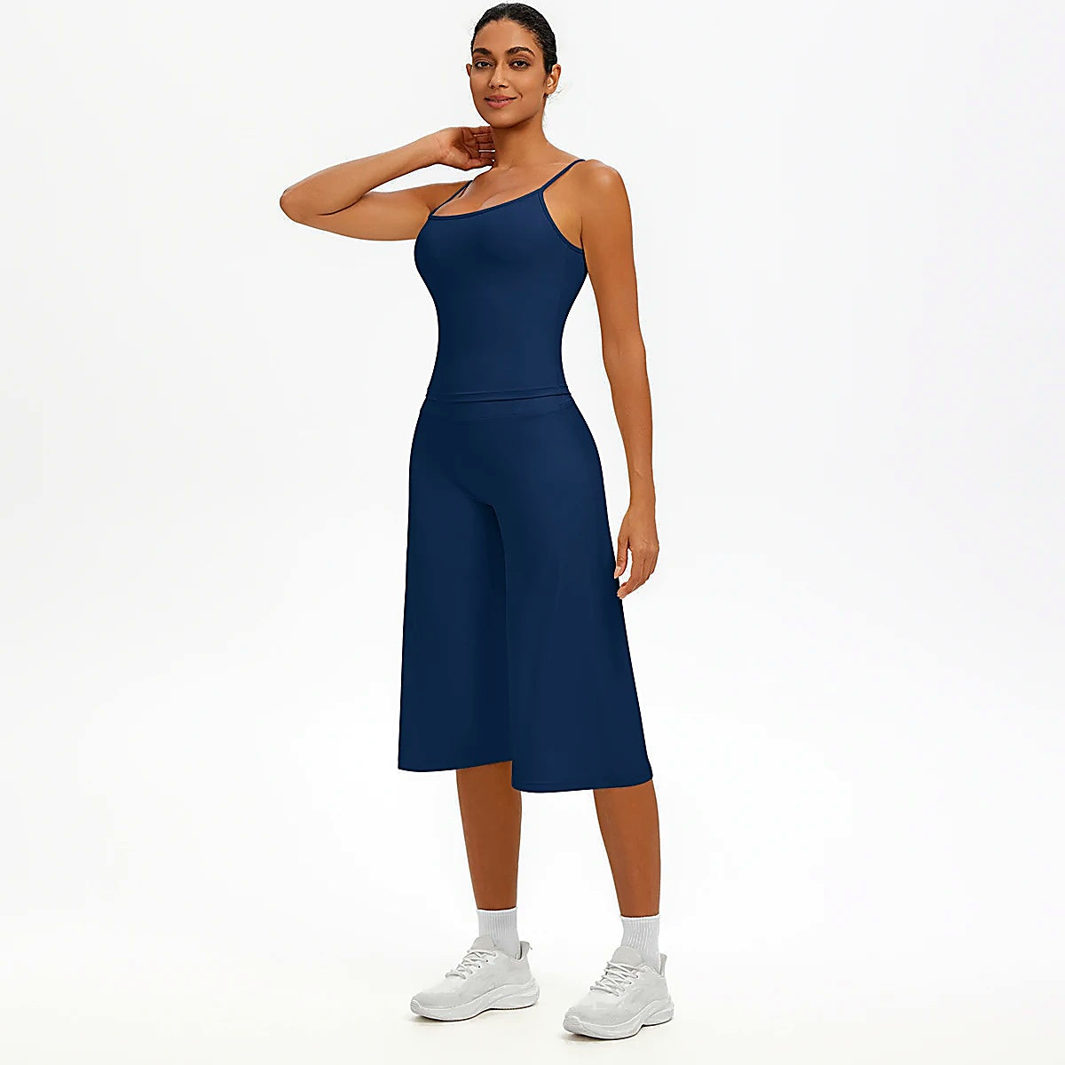 AMARI Luna Strappy Back Capri 2-Piece Set in Midnight Navy | AMARI Sydney