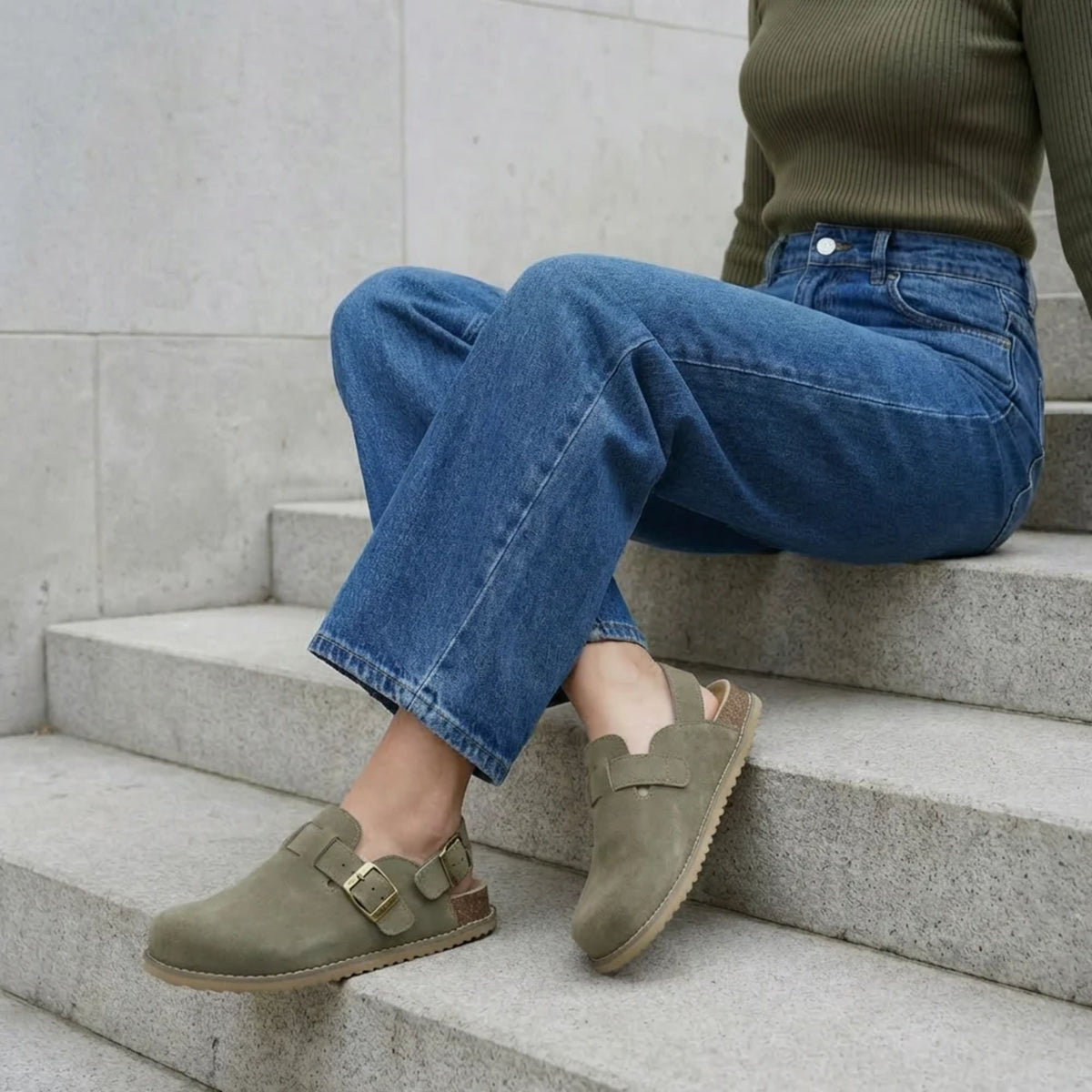 The Cabin Clogs in Moss - On Foot Lifestyle | AMARI Sydney