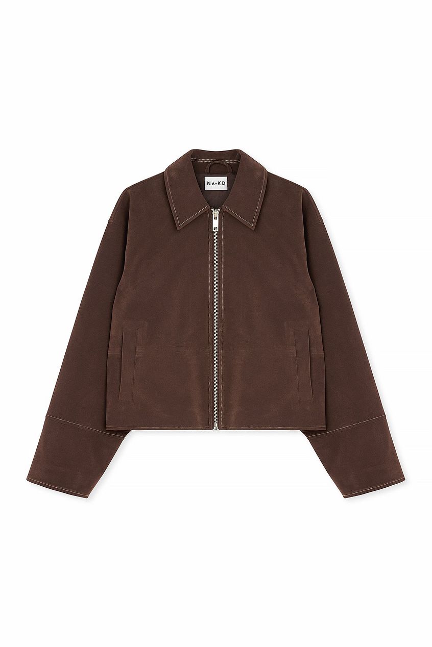 SUEDE ZIP JACKET