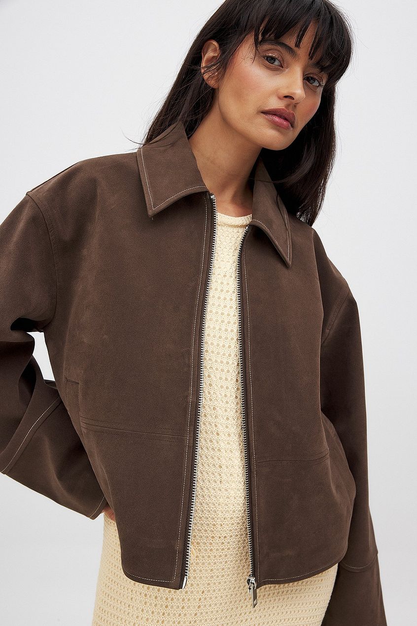 SUEDE ZIP JACKET