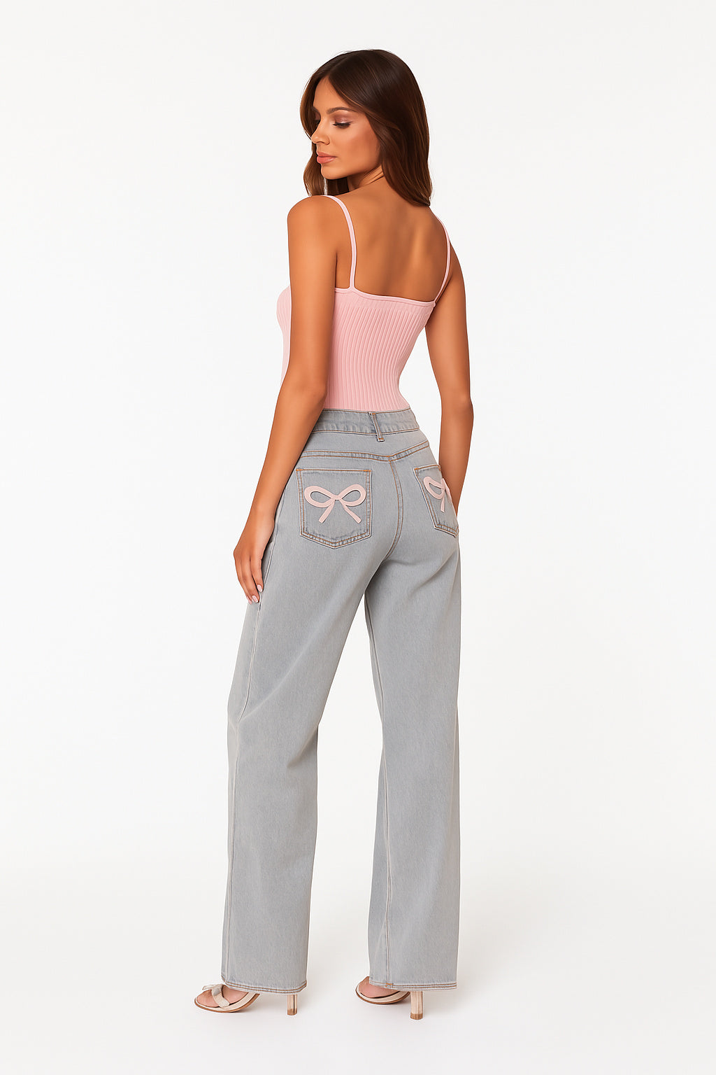 Elisa Relaxed Bow Jeans | Amari Sydney