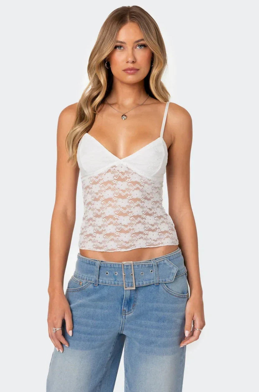 AZALEA SHEER LACE TOP | Amari Sydney