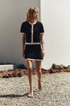 SHORT SLEEVE KNIT CARDIGAN