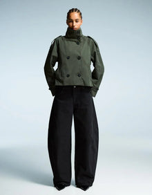 BUTTONED TRENCH COAT