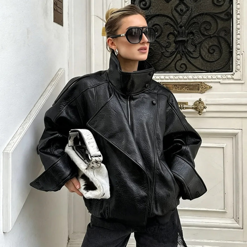 Black Faux Leather Jacket