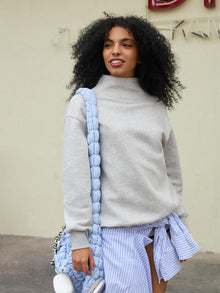 Oversized Mock Neck Sweatshirt