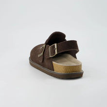 The Cabin Clogs in Chocolate - Heel Buckle Strap Detail | AMARI Sydney