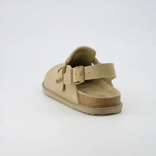 The Cabin Clogs in Biscuit - Heel Buckle Strap Detail | AMARI Sydney