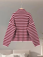 Women's Striped Fleece Pullover