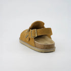 The Cabin Clogs in Chestnut - Heel Buckle Strap Detail | AMARI Sydney
