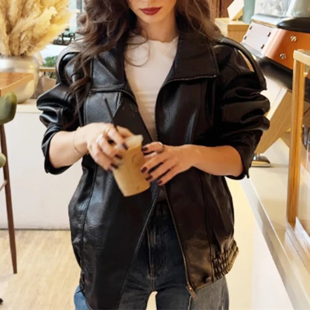 Black Faux Leather Jacket