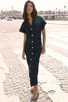 DENIM MIDI DRESS