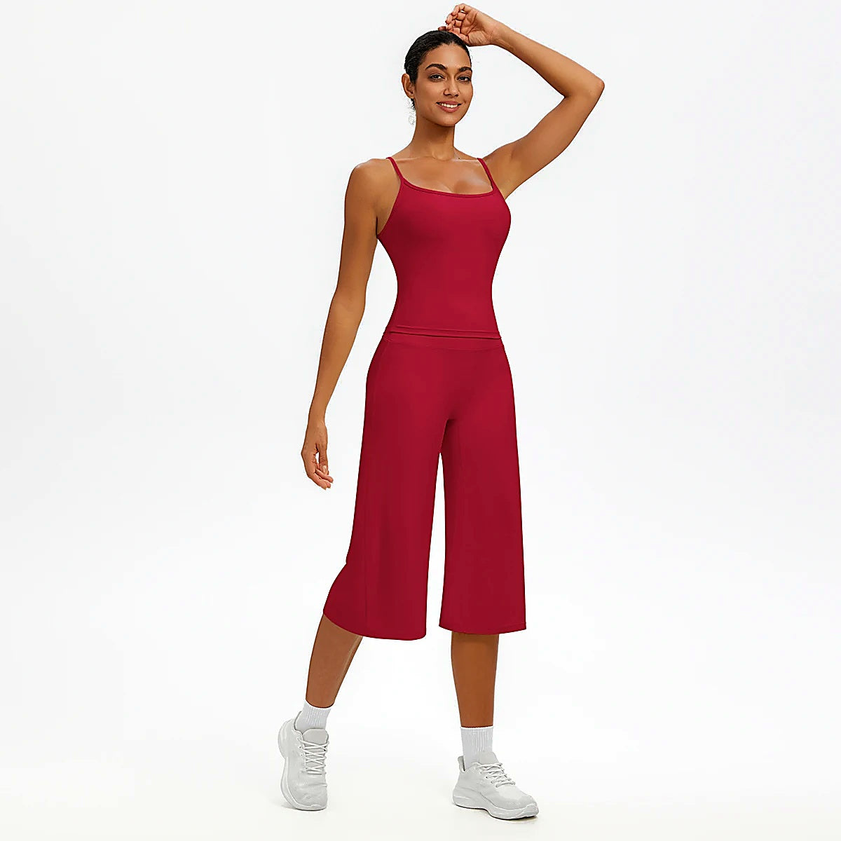 AMARI Luna Strappy Back Capri 2-Piece Set in Scarlet Red | AMARI Sydney