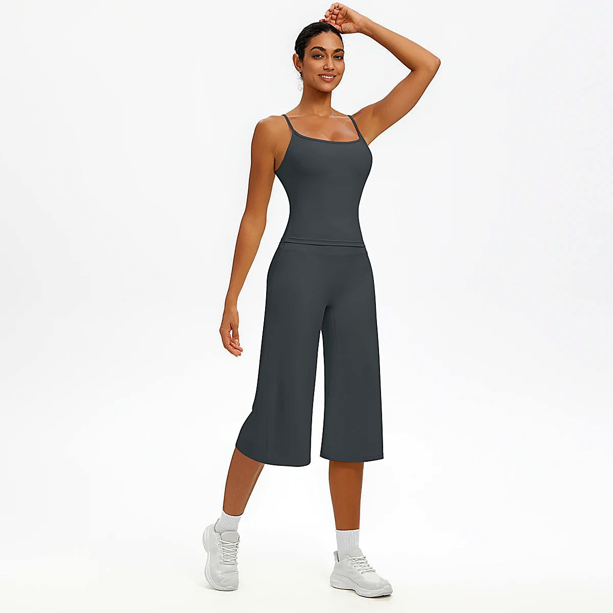 AMARI Luna Strappy Back Capri 2-Piece Set in Graphite Grey | AMARI Sydney