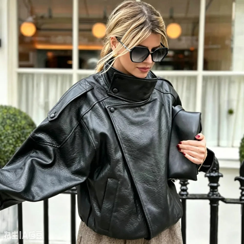Black Faux Leather Jacket