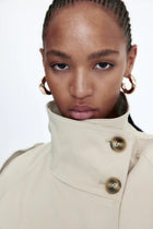 BUTTONED TRENCH COAT