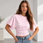 T-Shirt with Wide Sleeves and Icon Design