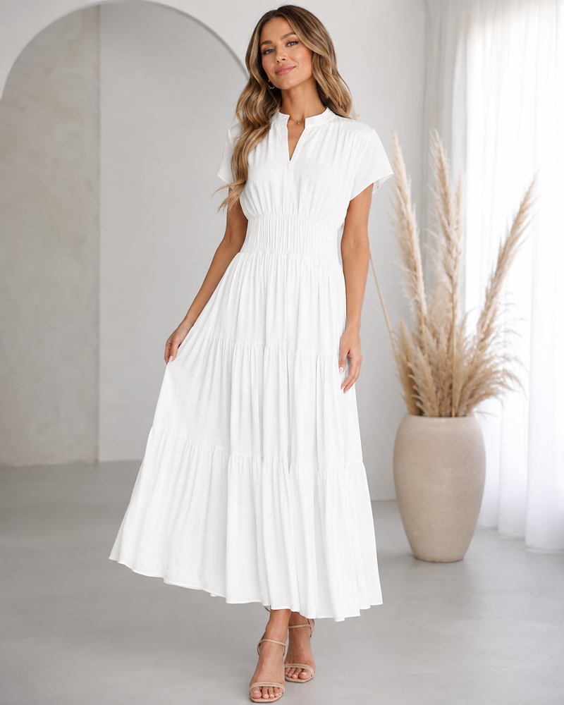 Elegant Smocked Maxi Dress