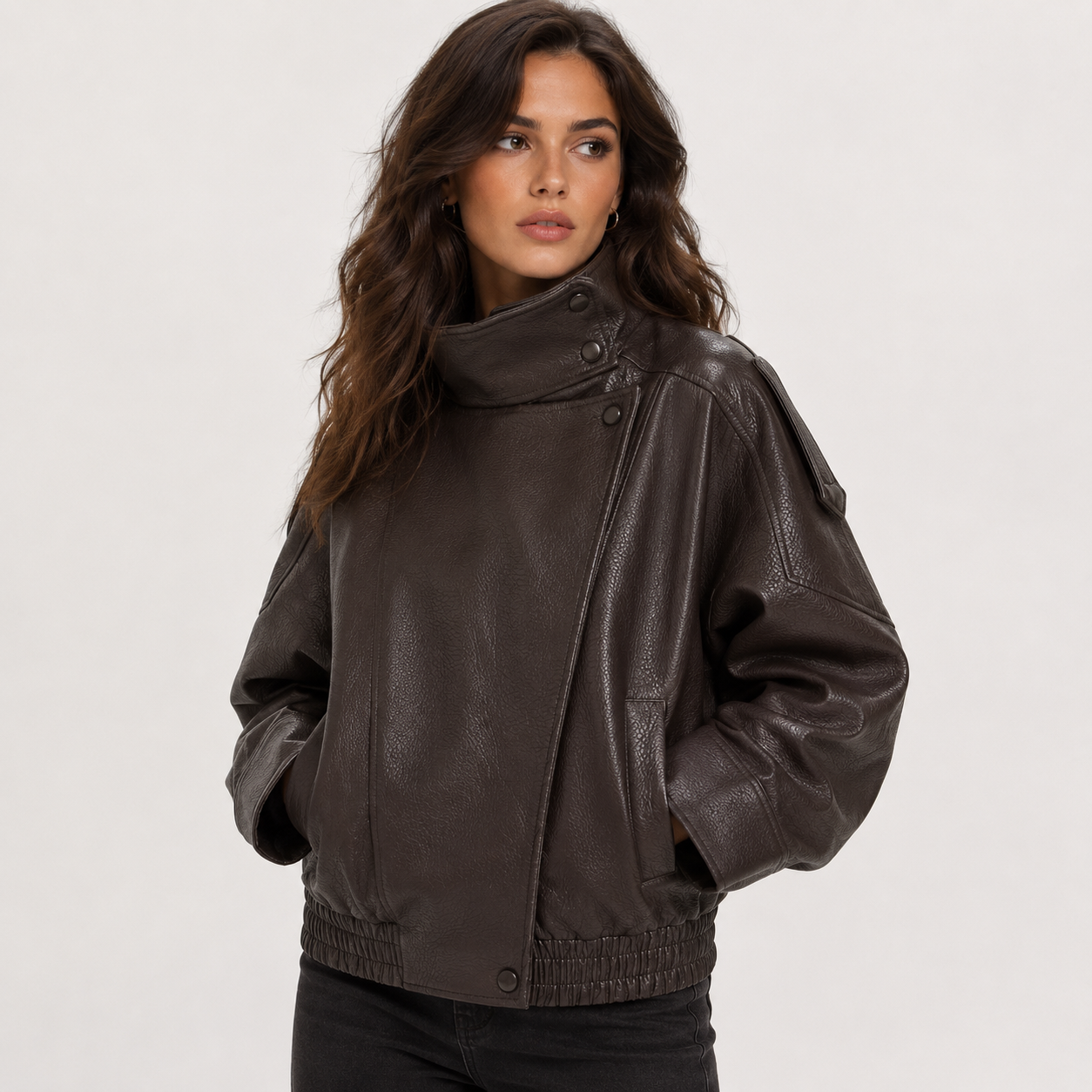 Black Faux Leather Jacket