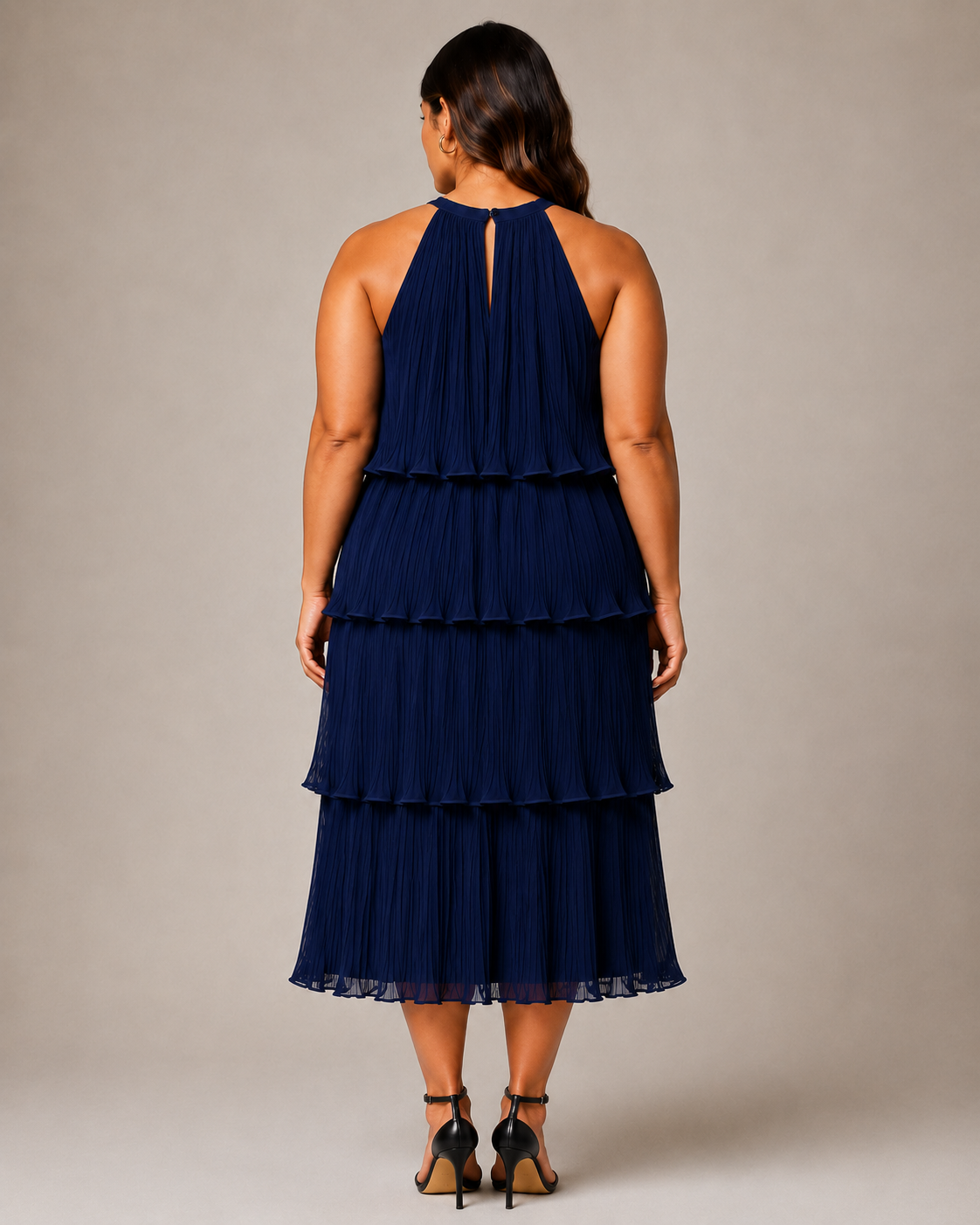 Isla Pleated Ruffle Dress