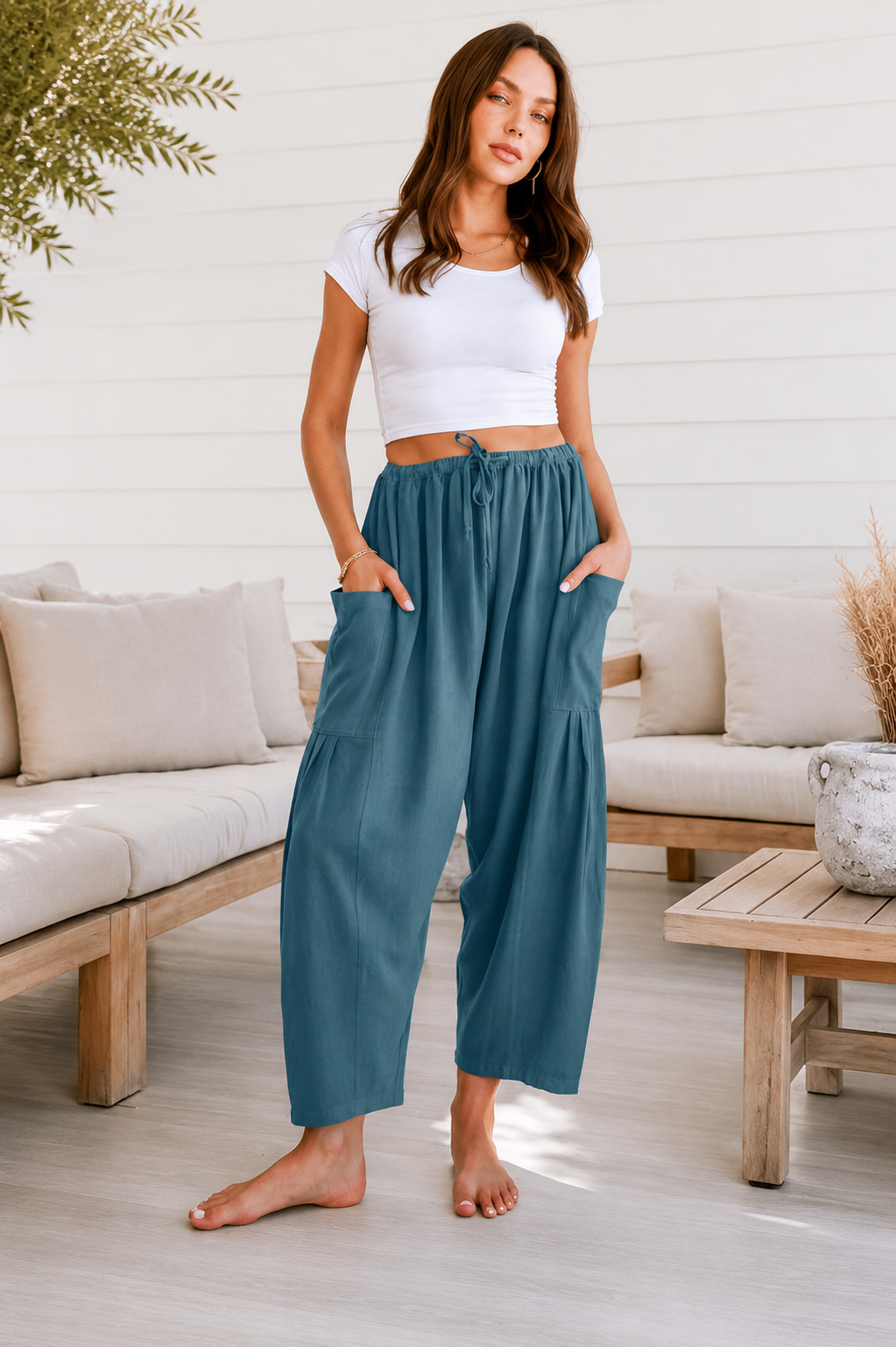 Breezy Linen Wide-Leg Pants
