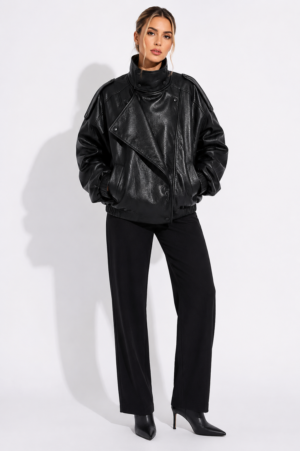 Black Faux Leather Jacket
