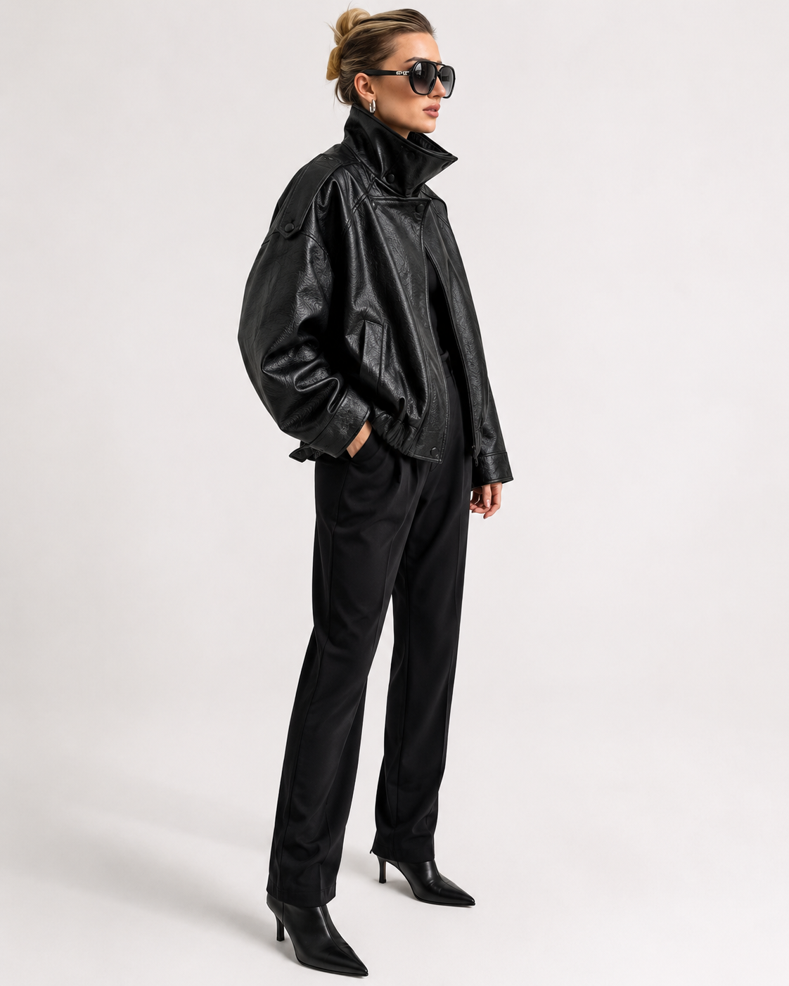 Black Faux Leather Jacket