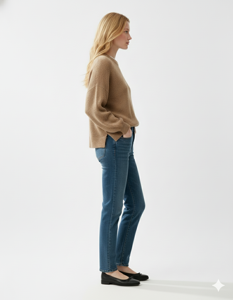Oversized Split Sweater – Long Sleeve