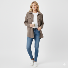 Knit Button-Down Shirt Jacket