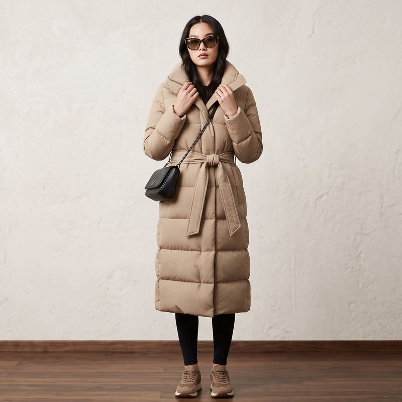 Women's Hooded Long Puffer Coat
