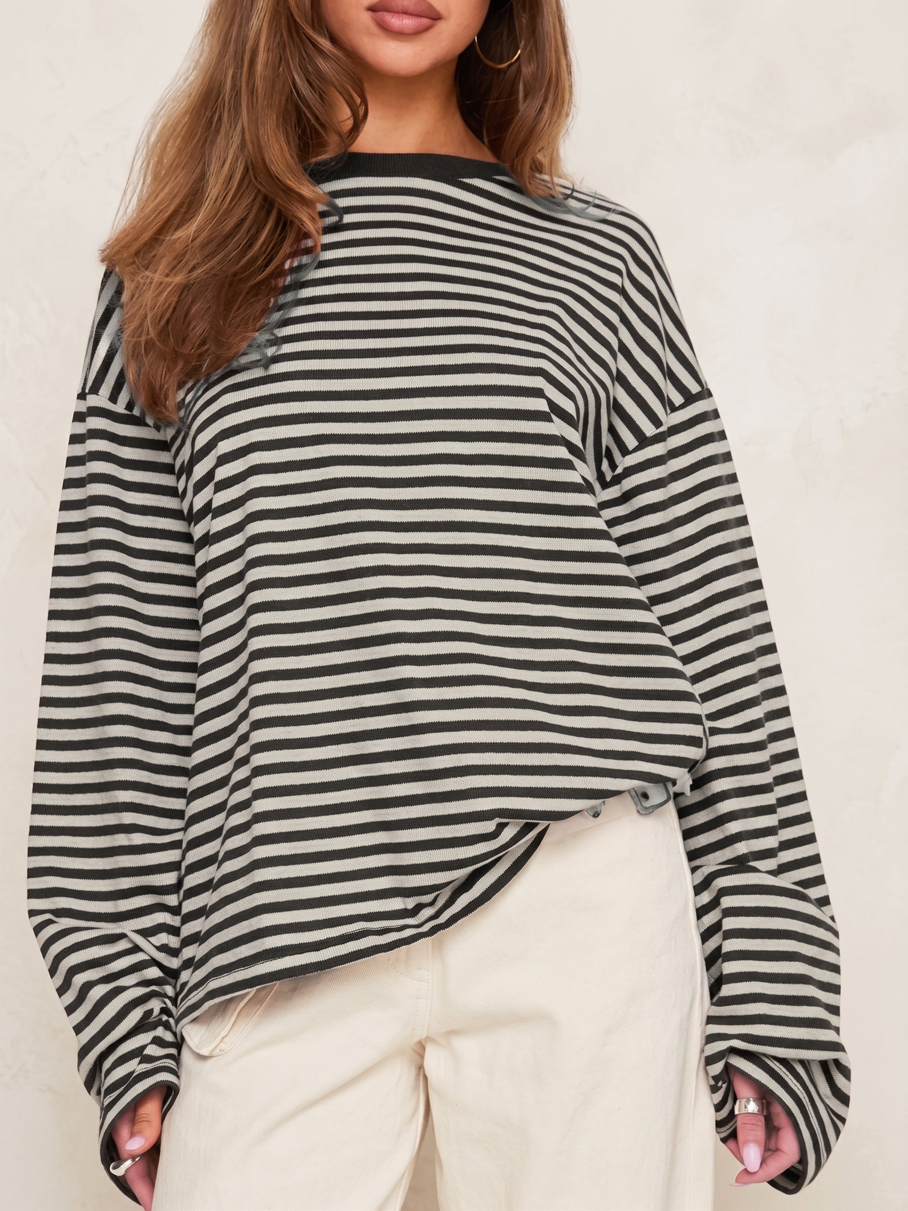 Striped Slouchy Top