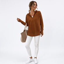 zipper Long Sleeve Knit Sweater