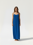 Essential Open-Back Slip Dress in Blue | AMARI Sydney