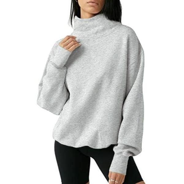 Oversized Mock Neck Sweatshirt