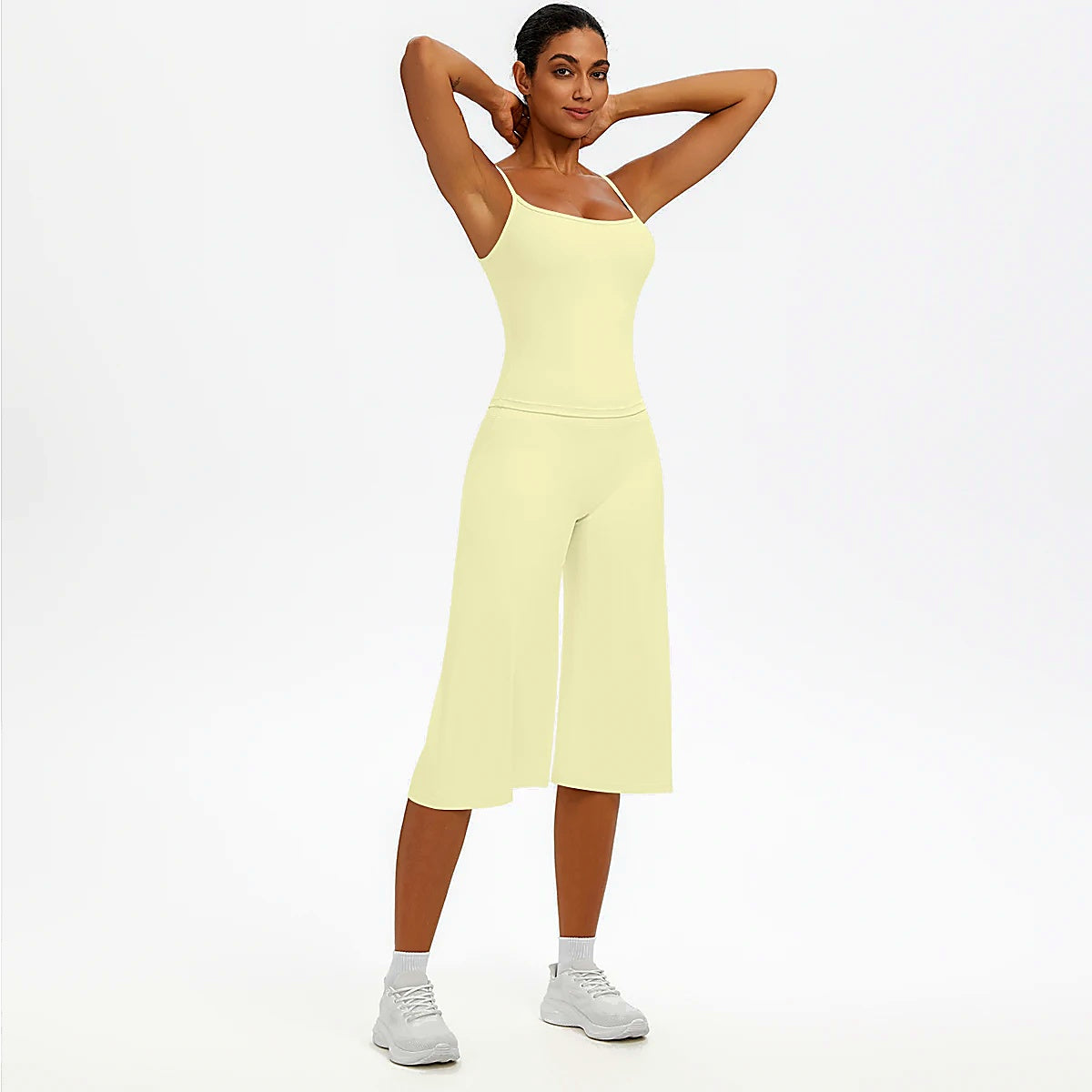 AMARI Luna Strappy Back Capri Set - Studio Front Pose