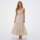 Bohemian Gingham Smocked Maxi Dress | Amari Sydney