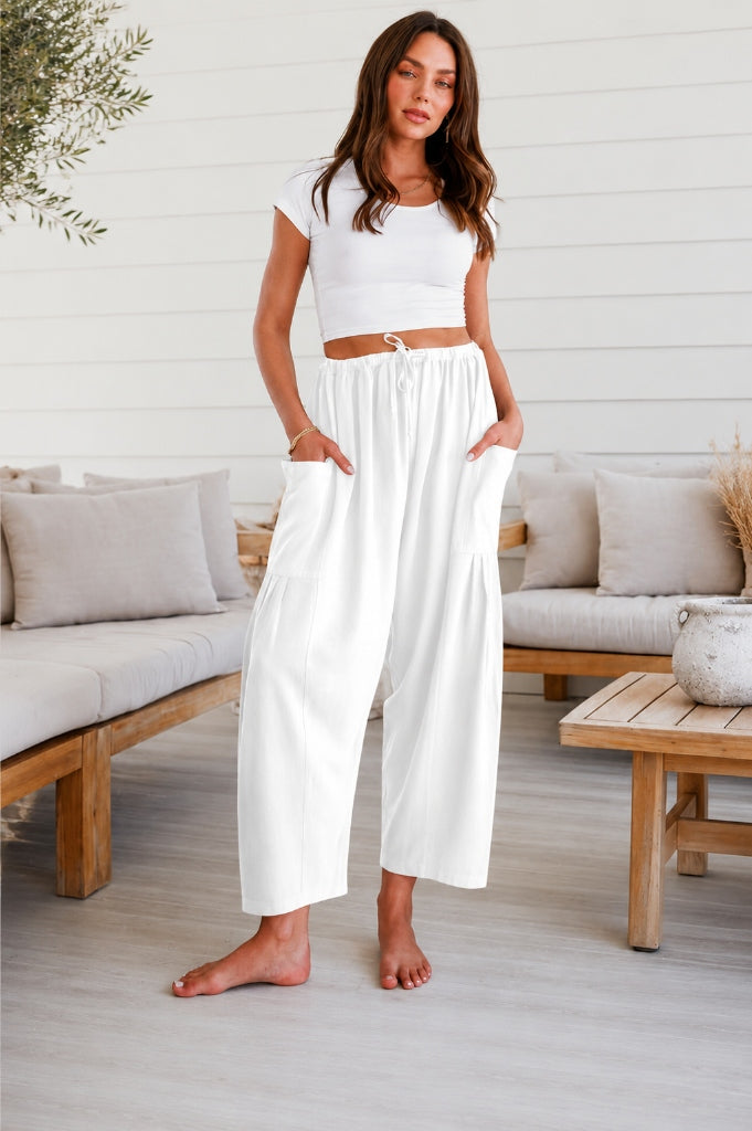 Breezy Linen Wide-Leg Pants