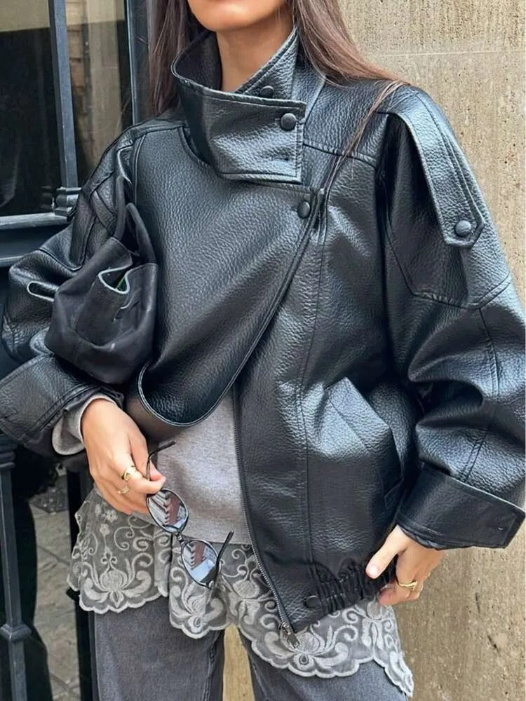 Black Faux Leather Jacket