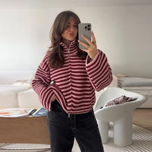 Women's Striped Fleece Pullover