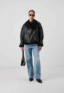 LEATHER TEDDY JACKET