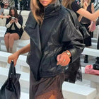 Black Faux Leather Jacket