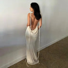 Women's Elegant Ruched Maxi Dress