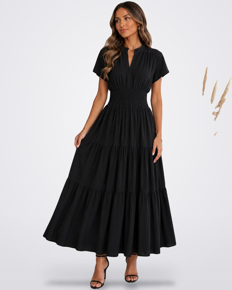 Elegant Smocked Maxi Dress | Amari Sydney