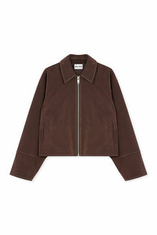 SUEDE ZIP JACKET