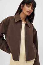 SUEDE ZIP JACKET