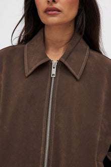 SUEDE ZIP JACKET