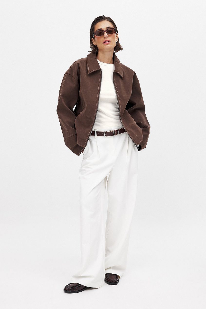 SUEDE ZIP JACKET